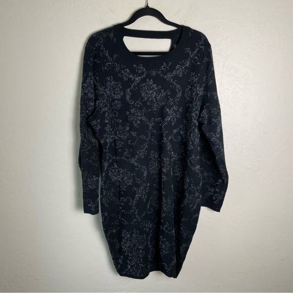 Torrid Black Floral Mini Jacquard Bodycon Dress 2X NWT 41160688 - Picture 3 of 13